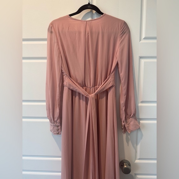 NWT Baltic Born Blush Pink Lydia VNeck Long Sleeve Maxi Dress Women Size Small - Picture 8 of 9